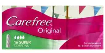Carefree original tampons super 16 pack