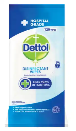 My Chemist Dettol disinfectant surface cleaning wipes 120 pack offer