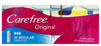 Carefree original tampons regular 20 pack