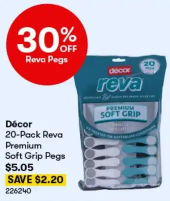 BIG W Décor 20-Pack Reva Premium Soft Grip Pegs offer