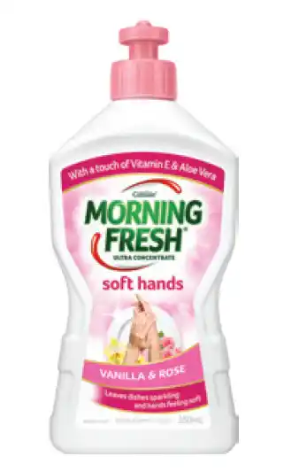 Morning fresh dishwashing liquid soft hands vanilla & rose 350ml