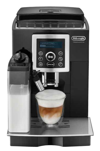 The Good Guys Delonghi compact fully automatic coffee machine - black offer