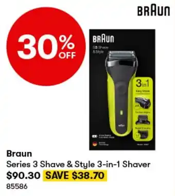 BIG W Braun Series 3 Shave & Style 3-in-1 Shaver offer