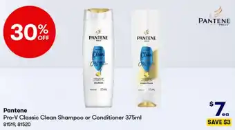 BIG W Pantene Pro-V Classic Clean Shampoo or Conditioner 375ml offer