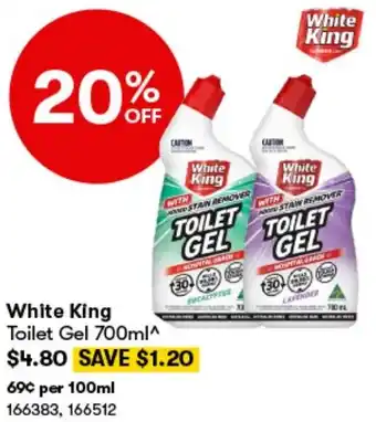 BIG W White King Toilet Gel 700ml offer