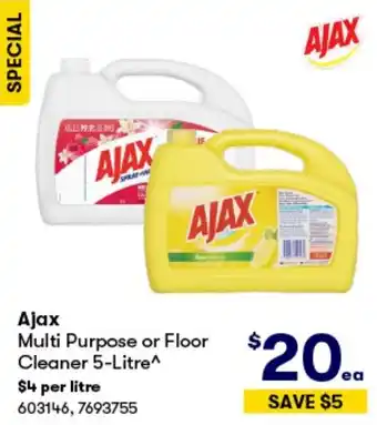 BIG W Ajax Multi Purpose or Floor Cleaner 5-Litre offer