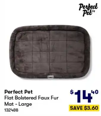 BIG W Perfect Pet Flat Bolstered Faux Fur Mat - Large offer