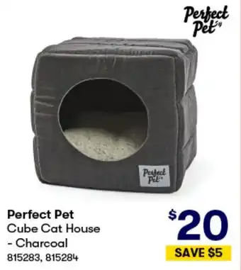 BIG W Perfect Pet Cube Cat House - Charcoal offer