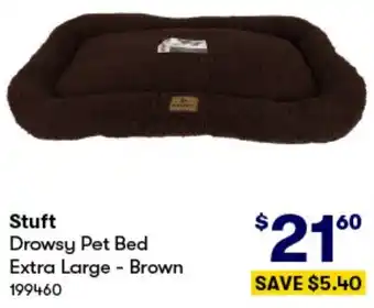 BIG W Stuft Drowsy Pet Bed Extra Large - Brown offer