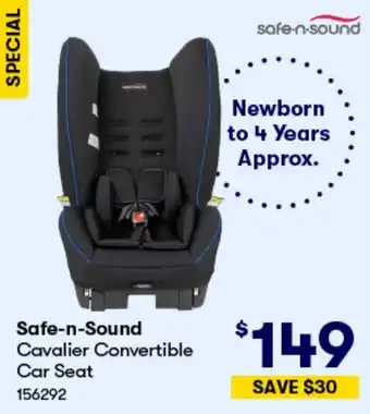 BIG W Safe-n-Sound Cavalier Convertible Car Seat offer