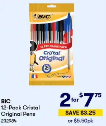 BIG W BIC 12-Pack Cristal Original Pens offer