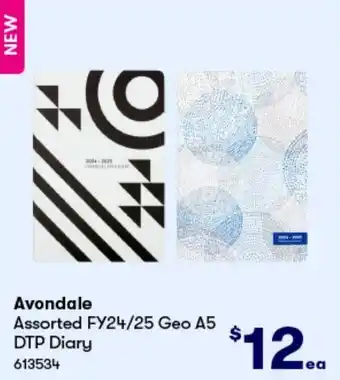 BIG W Avondale Assorted FY24/25 Geo A5 DTP Diary offer