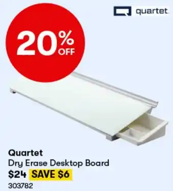 BIG W Quartet Dry Erase Desktop Board offer