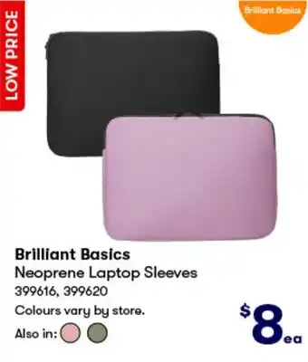 BIG W Brilliant Basics Neoprene Laptop Sleeves offer