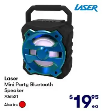 BIG W Laser Mini Party Bluetooth Speaker offer