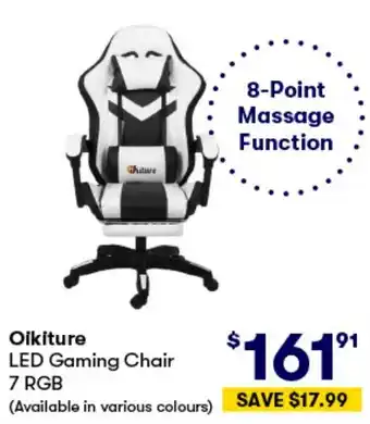 BIG W Oikiture LED Gaming Chair 7 RGB offer