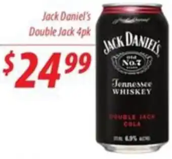 Star Liquor Jack Daniel's Double Jack 4pk offer