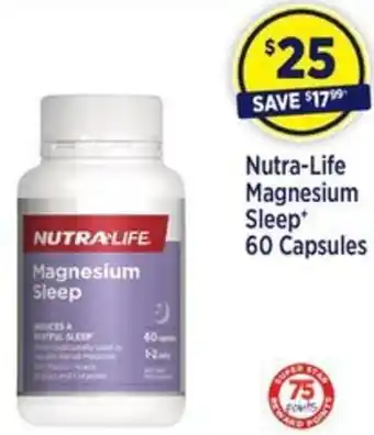 Star Discount Chemist Nutra-Life Magnesium Sleep 60 Capsules offer