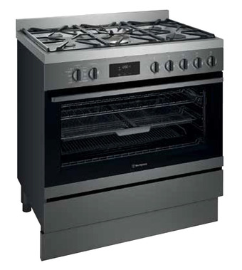 The Good Guys Westinghouse 90cm dual fuel pyrolytic upright cooker offer