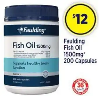 Star Discount Chemist Faulding Fish Oil 1500mg 200 Capsules offer