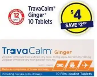 Star Discount Chemist TravaCalm Ginger 10 Tablets offer