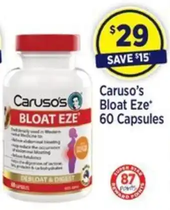 Star Discount Chemist Caruso's Bloat Eze 60 Capsules offer