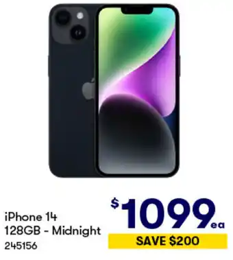 BIG W iPhone 14 128GB - Midnight offer