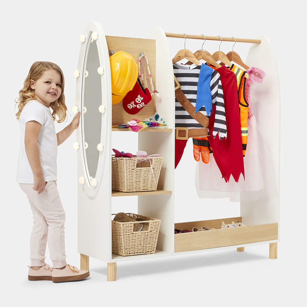 Wooden light up dress rack offer at Kmart