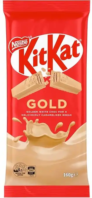 BIG W Nestle KitKat Gold Chocolate Block 160g offer