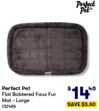 BIG W Perfect Pet Flat Bolstered Faux Fur Mat - Large offer