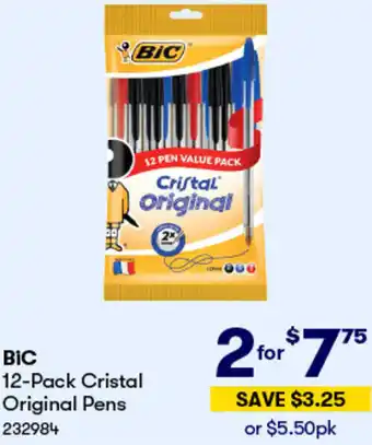 BIG W BIC 12-Pack Cristal Original Pens offer