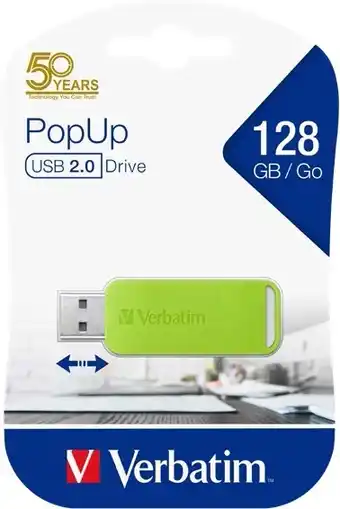 Verbatim PopUp USB 2.0 128GB - Green