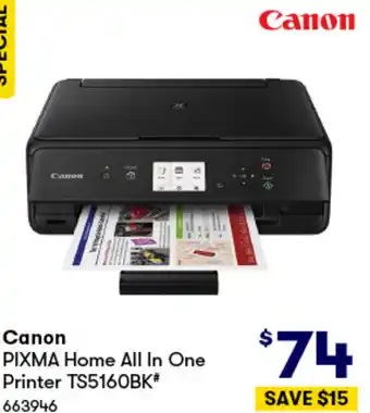 BIG W Canon PIXMA Home All In One Printer offer