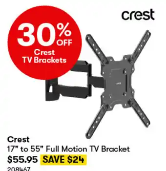 Crest 17" to 55" Full Motion TV Bracket