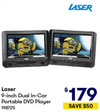 BIG W Laser 9-inch Dual In-Car Portable DVD Player offer