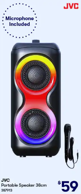 BIG W JVC Portable Speaker 38cm offer