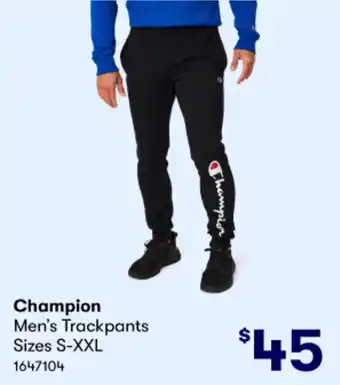 BIG W Champion Men's Trackpants Sizes S-XXL offer