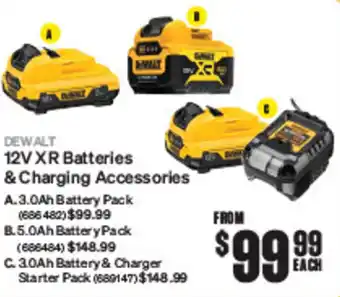 SuperCheap Auto DEWALT 12V XR Batteries & Charging Accessories offer