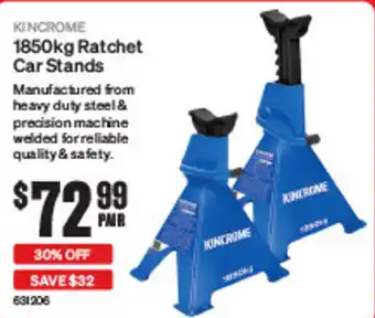SuperCheap Auto KINCROME 1850kg Ratchet Car Stands offer