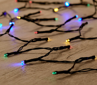 BIG W Assorted 3.4m 50 led 0.75 w solar lights multicoloured or white offer