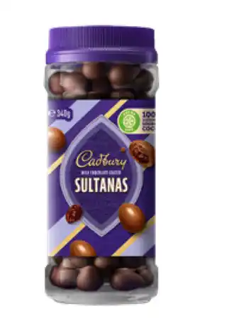 BIG W Cadbury choc sultanas 340g offer