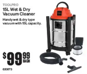 SuperCheap Auto TOOLPRO 15L Wet & Dry Vacuum Cleaner offer