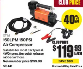 SuperCheap Auto XTM 160LPM 150PSI Air Compressor offer