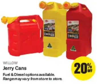 SuperCheap Auto WILLOW Jerry Cans offer