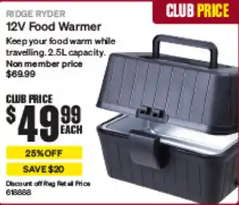 SuperCheap Auto RIDGE RYDER 12V Food Warmer offer