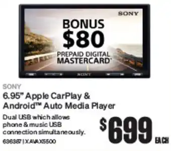 SuperCheap Auto SONY 6.95" Apple CarPlay & Android Auto Media Player offer