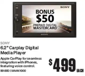 SuperCheap Auto SONY 6.2" Carplay Digital Media Player offer