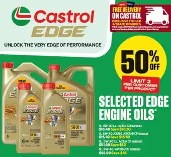 SuperCheap Auto SELECTED EDGE ENGINE OILS offer