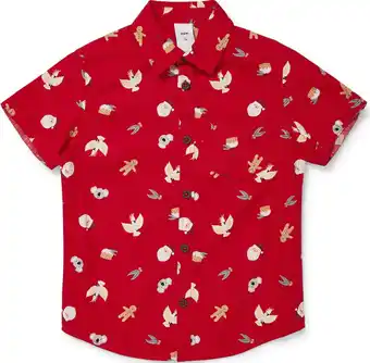 BIG W Big w kids christmas printed woven shirt sizes 1-7 offer