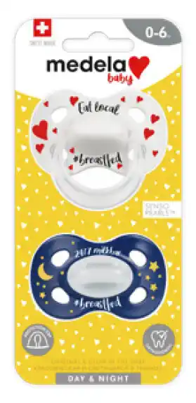 Medela baby day & night duo soothers 0-6 months